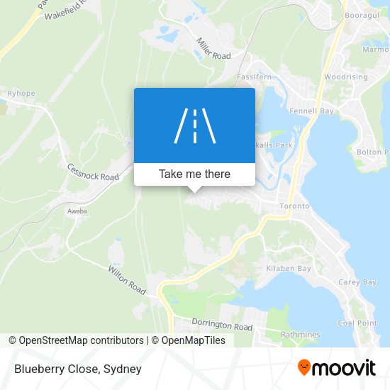 Blueberry Close map