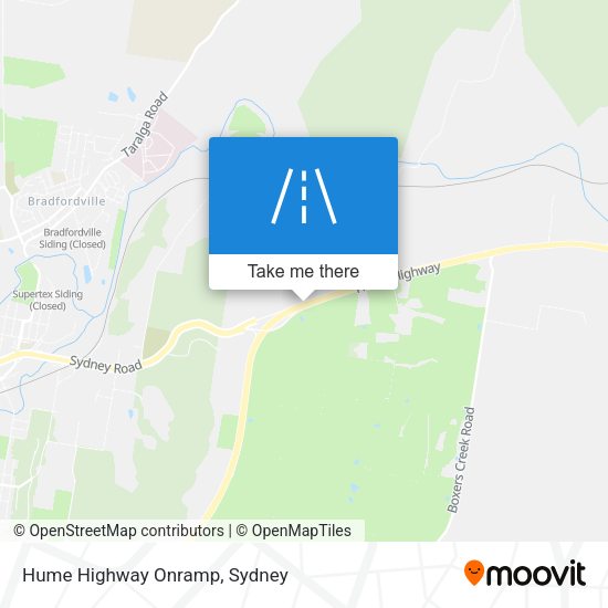 Hume Highway Onramp map