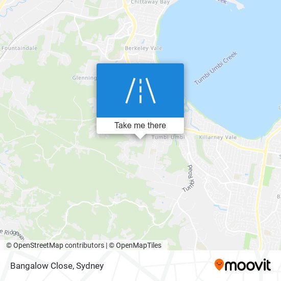 Mapa Bangalow Close