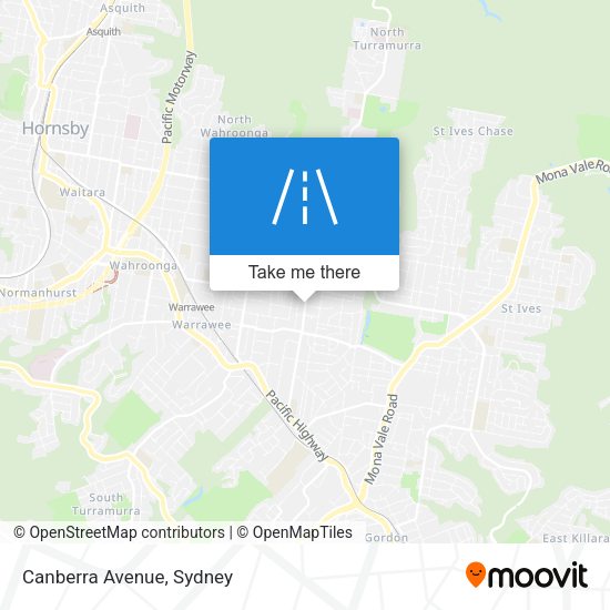 Canberra Avenue map