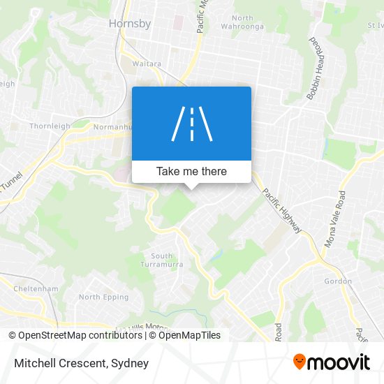 Mitchell Crescent map