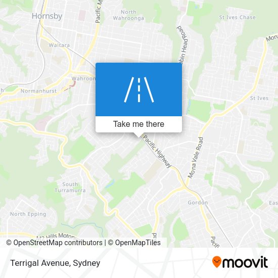 Terrigal Avenue map