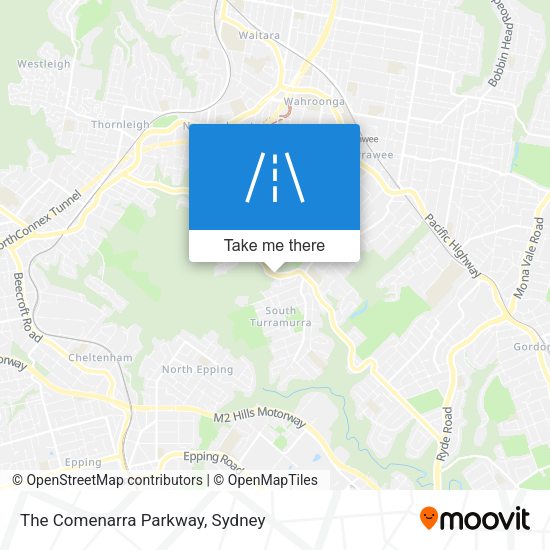 The Comenarra Parkway map