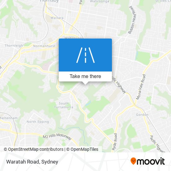 Mapa Waratah Road