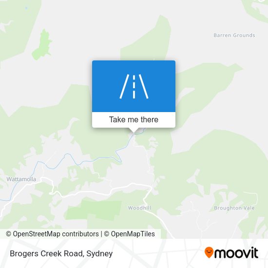 Brogers Creek Road map