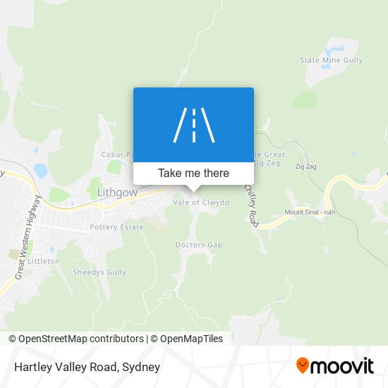 Mapa Hartley Valley Road