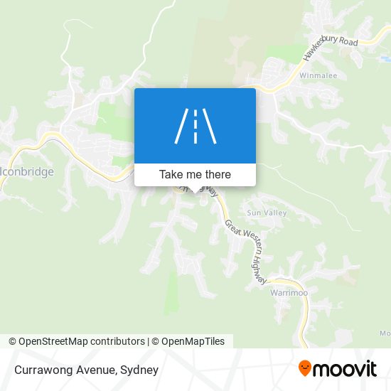 Currawong Avenue map