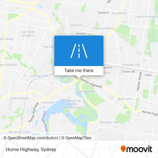 Hume Highway map