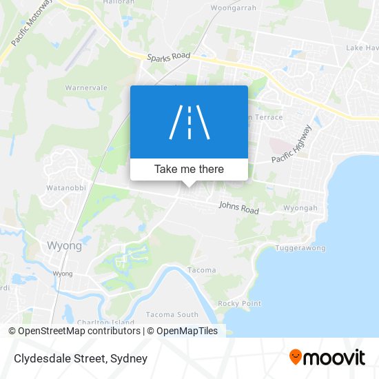 Mapa Clydesdale Street