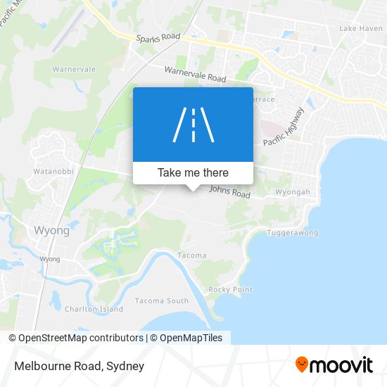 Mapa Melbourne Road