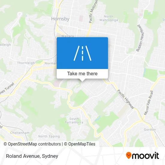 Mapa Roland Avenue