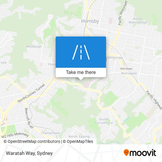 Mapa Waratah Way