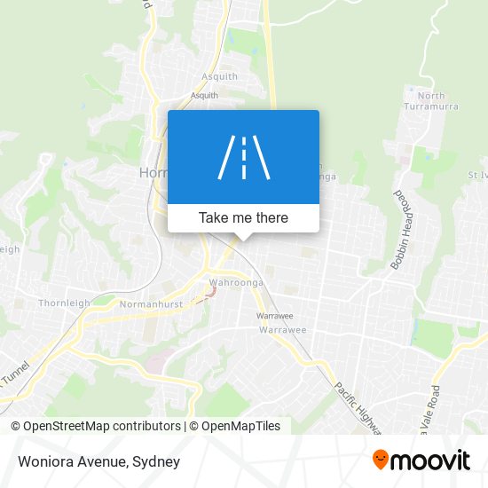 Woniora Avenue map