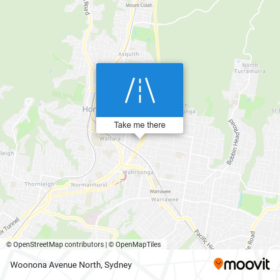 Mapa Woonona Avenue North
