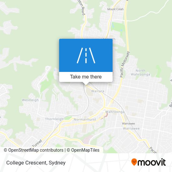 College Crescent map