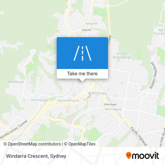 Windarra Crescent map