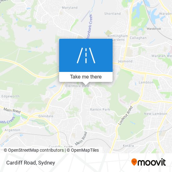 Mapa Cardiff Road