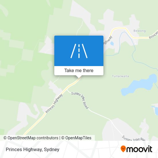 Princes Highway map
