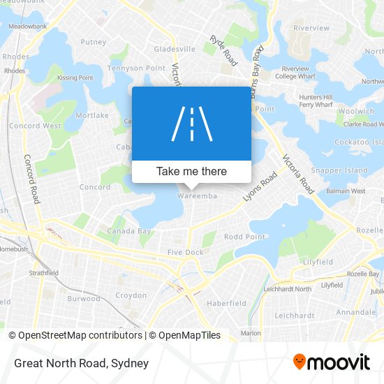 Mapa Great North Road