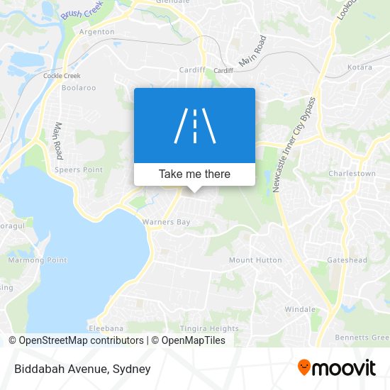 Biddabah Avenue map