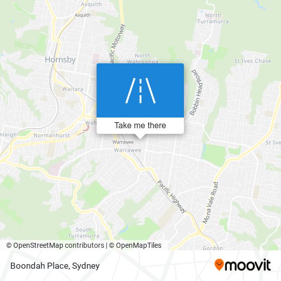 Boondah Place map