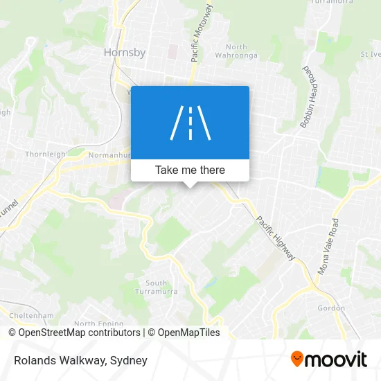 Mapa Rolands Walkway