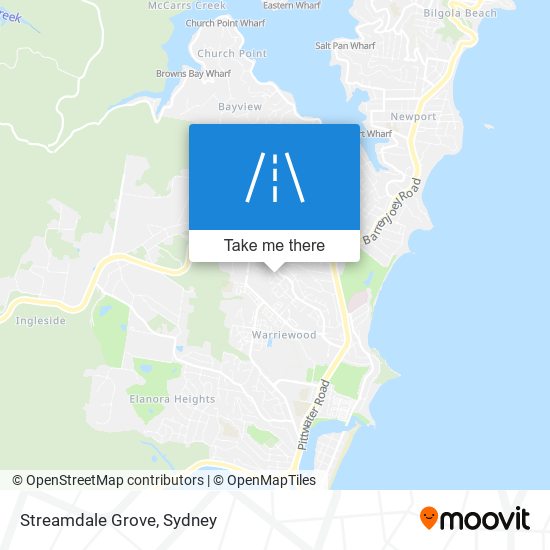 Mapa Streamdale Grove