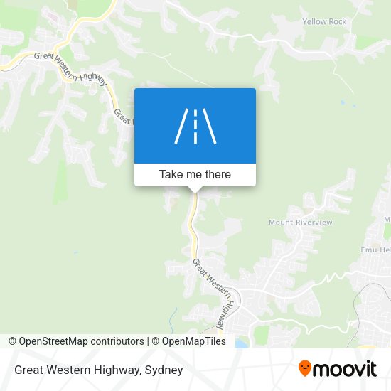 Great Western Highway map
