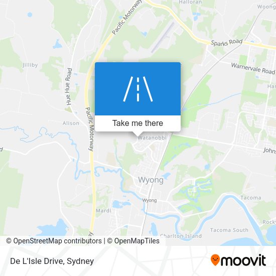 De L'Isle Drive map