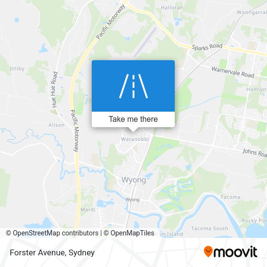 Forster Avenue map