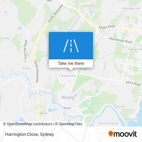 Harrington Close map
