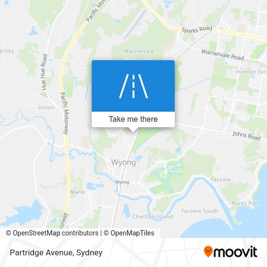 Partridge Avenue map