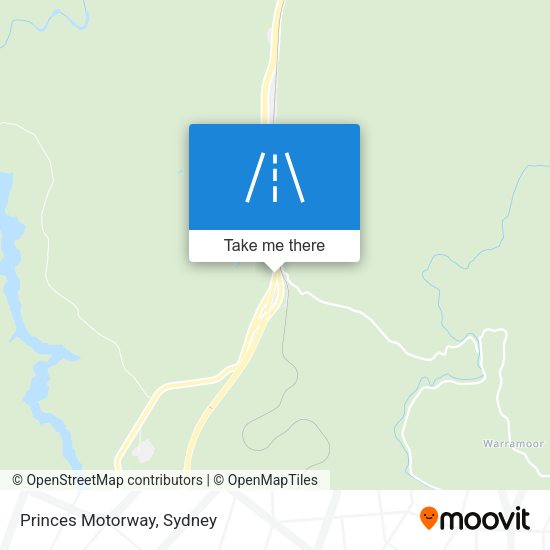 Princes Motorway map
