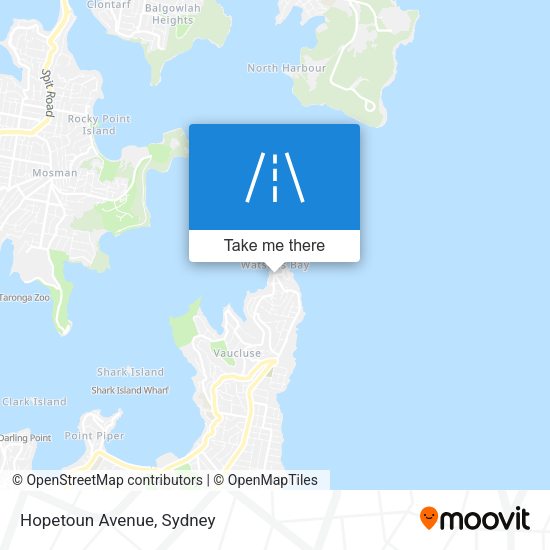 Hopetoun Avenue map