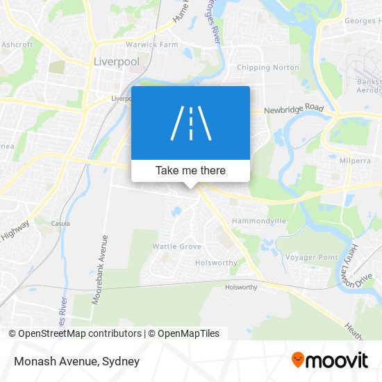 Monash Avenue map