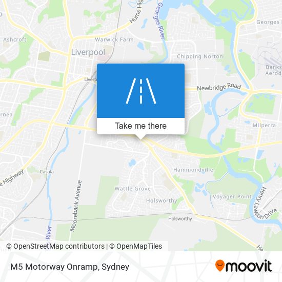 M5 Motorway Onramp map