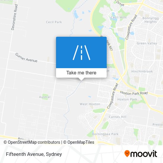Fifteenth Avenue map