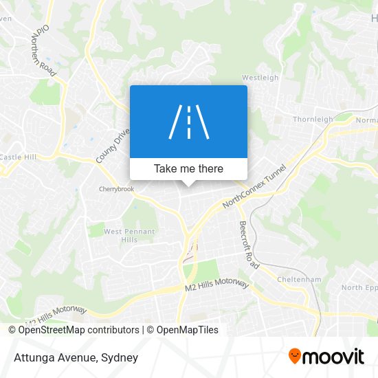 Attunga Avenue map