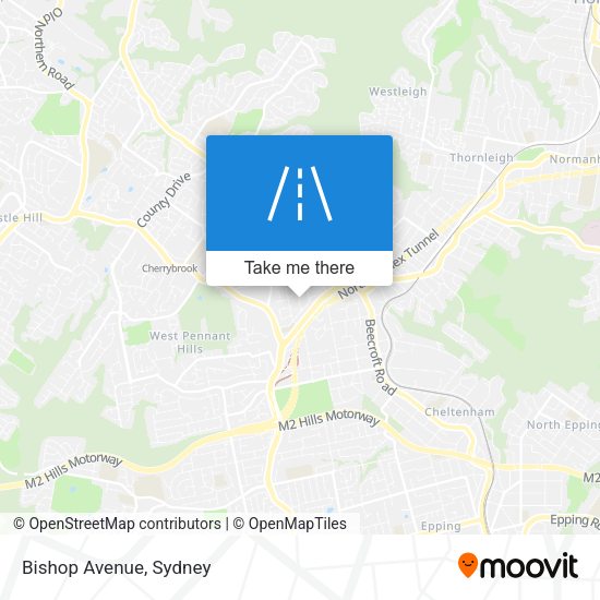 Bishop Avenue map