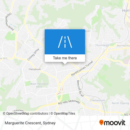 Marguerite Crescent map