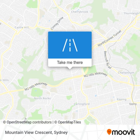 Mountain View Crescent map