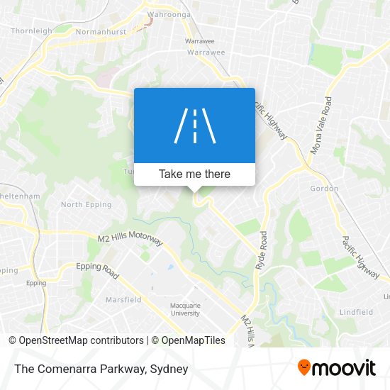 The Comenarra Parkway map