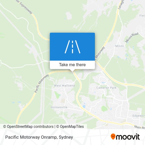 Pacific Motorway Onramp map