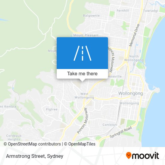 Armstrong Street map