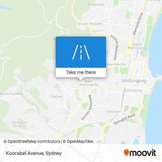 Koorabel Avenue map