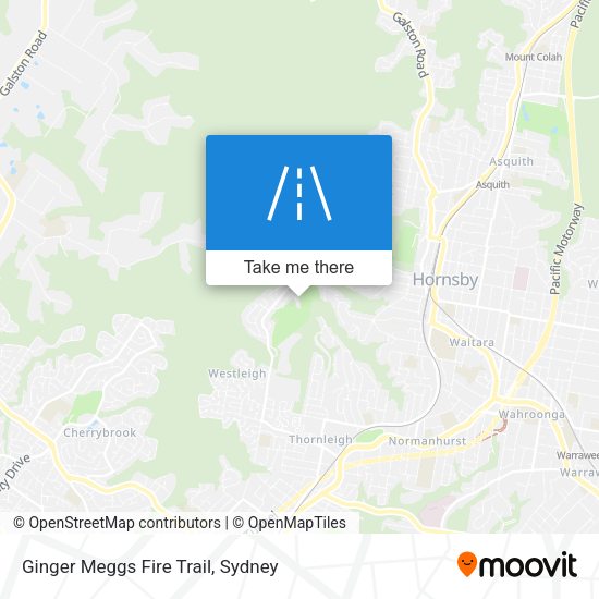 Ginger Meggs Fire Trail map