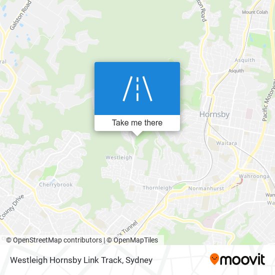 Mapa Westleigh Hornsby Link Track