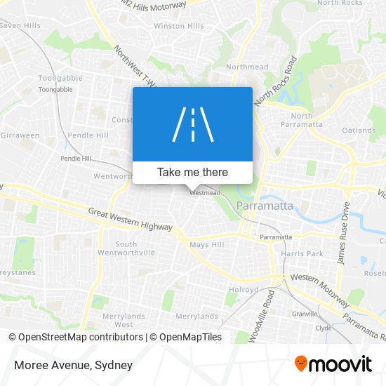 Mapa Moree Avenue