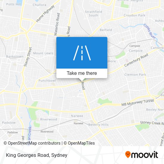 King Georges Road map