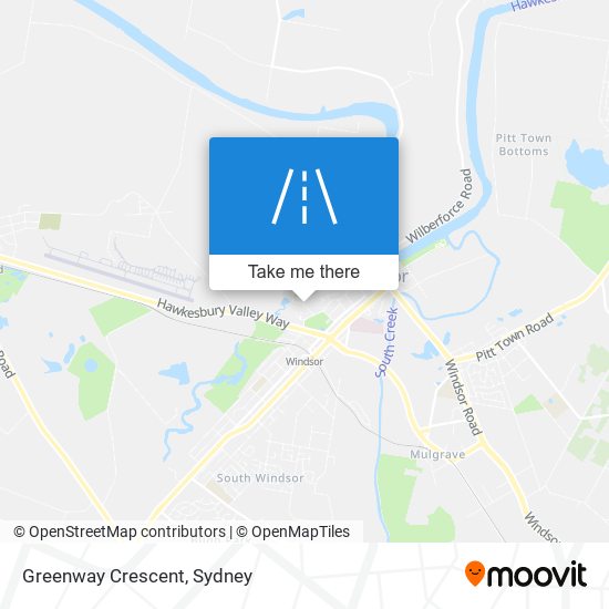 Mapa Greenway Crescent